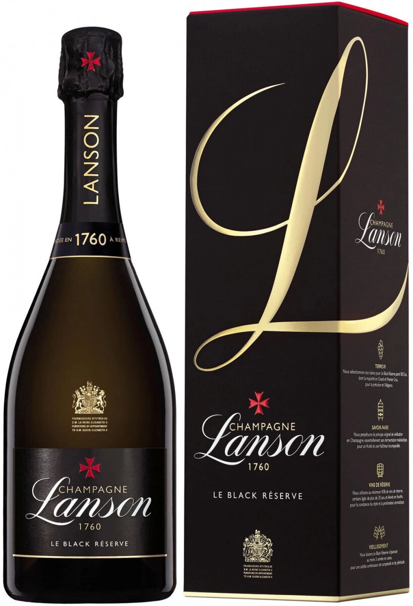 Шампанское Lanson, Le Black Reserve Brut