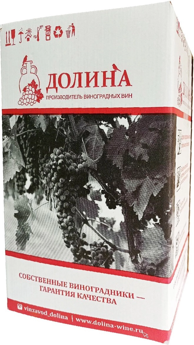 Вино Долина, Каберне, баг-ин-бокс