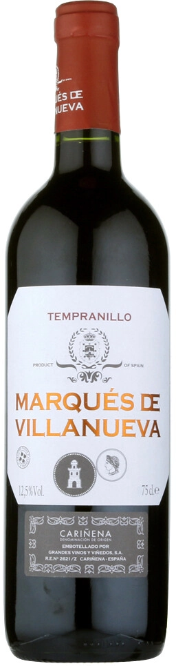 Вино "Marques de Villanueva" Tempranillo, Carinena DO