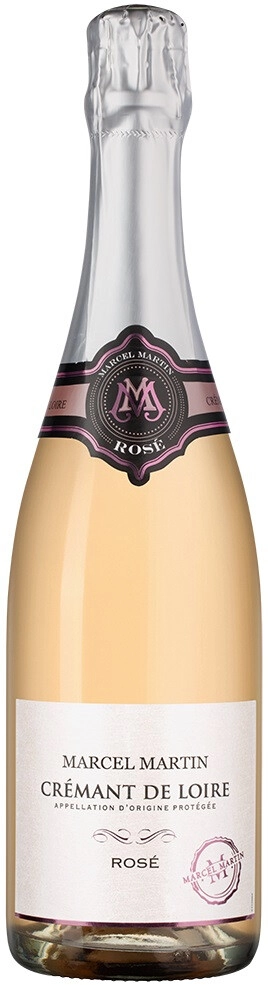 Игристое вино Marcel Martin, Cremant de Loire AOP Rose Brut