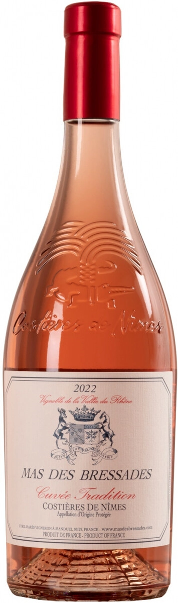 Вино Mas des Bressades, Cuvee Tradition Rose, Costieres de Nimes AOP