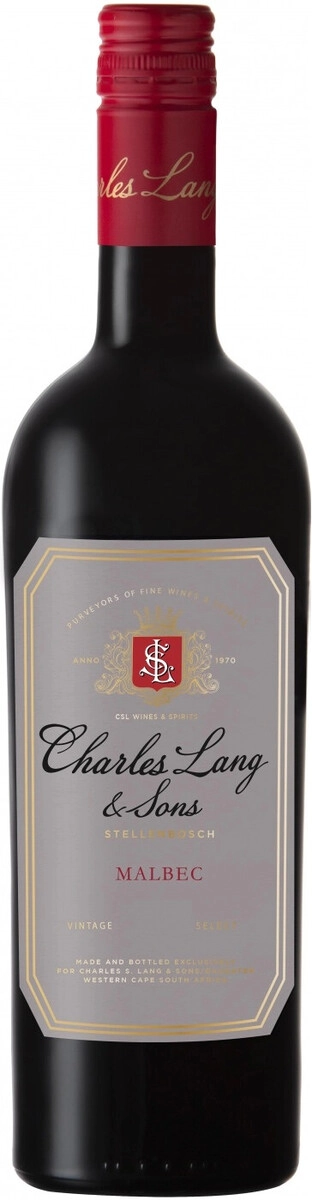 Вино Charles S. Lang & Sons, Malbec, Western Cape WO