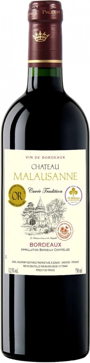 Вино "Chateau Malausanne" Rouge, Bordeaux AOC