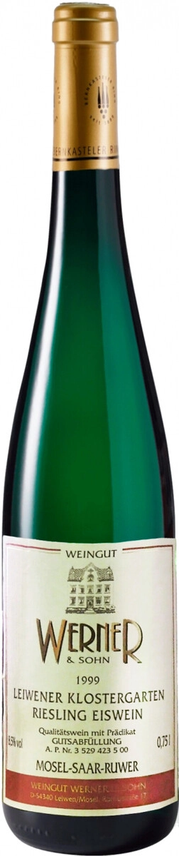 Вино Weingut Werner & Sohn, "Leiwener Klostergarten" Riesling Eiswein