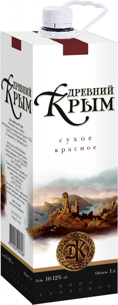 Вино "Древний Крым" Красное сухое, Пэт-Пак