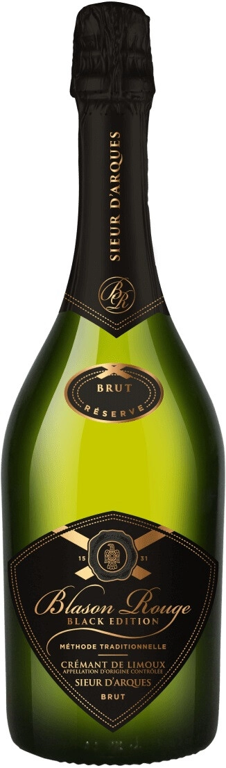 Игристое вино Sieur d'Arques, "Blason Rouge" Black Edition Brut, Cremant de Limoux AOC