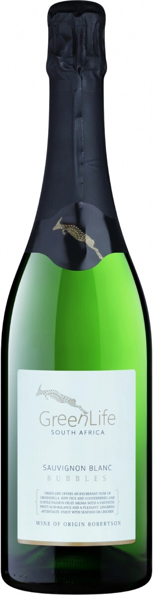 Игристое вино "GreenLife" Sauvignon Blanc Bubbles Extra Brut, Robertson WO