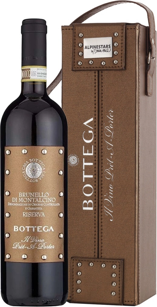 Вино Bottega, "Il Vino Pret-A-Porter" Brunello di Montalcino DOCG Riserva, leather box
