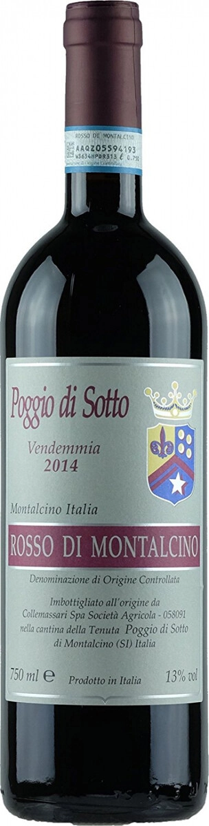 Вино Poggio di Sotto, Rosso di Montalcino, Vendemmia Castelnuovo dell'Abate DOC