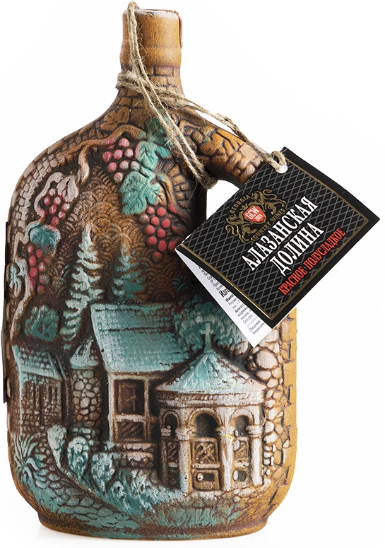 Вино Imedi-96, "Georgia Country Wines", Alazani Valley Red, ceramic jug