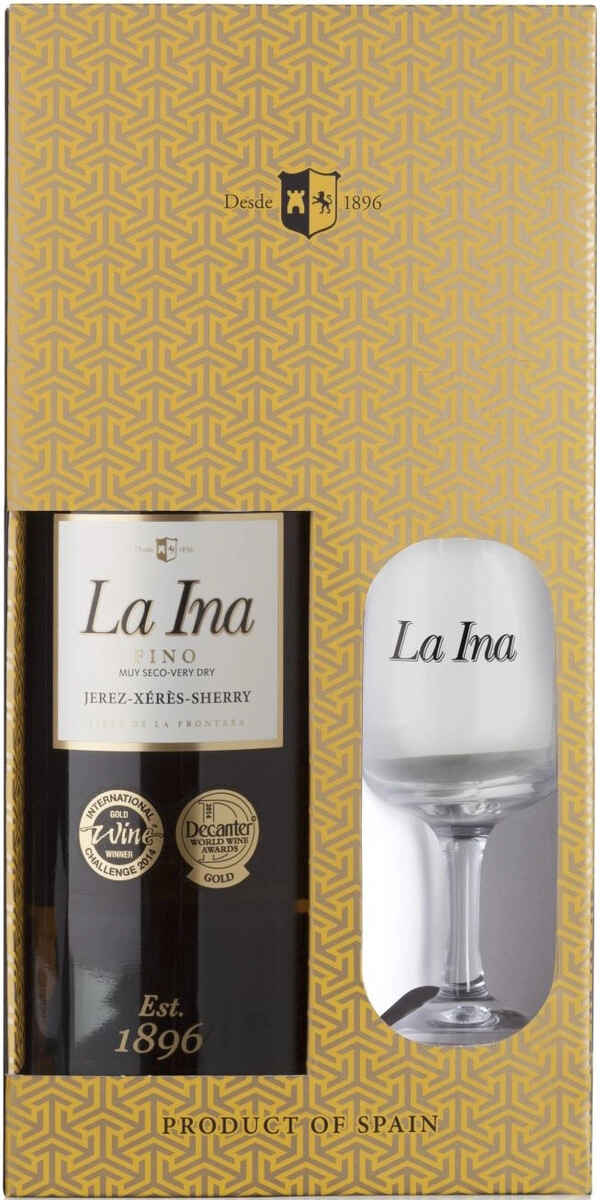 Херес Lustau, "La Ina" Fino Sherry with glass