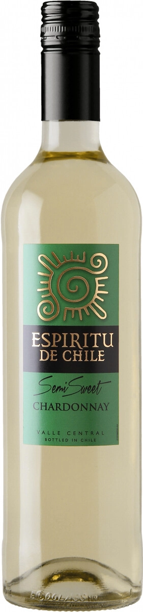 Вино "Espiritu de Chile" Chardonnay Semi Sweet, Valle Central DO