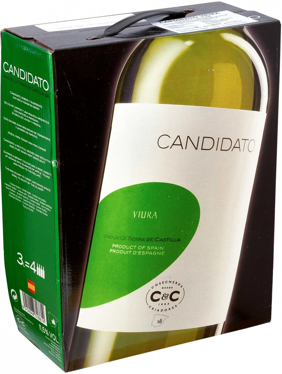 Вино Cosecheros y Criadores, "Candidato" Viura, bag-in-box
