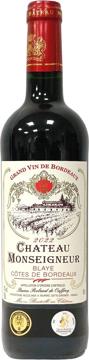 Вино Chateau Monseigneur, Blaye Cotes de Bordeaux AOC