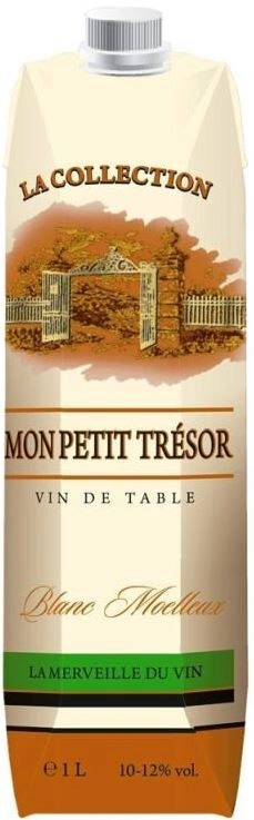 Вино "Mon Petit Tresor" Blanc Moelleux, tetra-pak