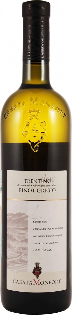 Вино Casata Monfort, Pinot Grigio, Trentino DOC