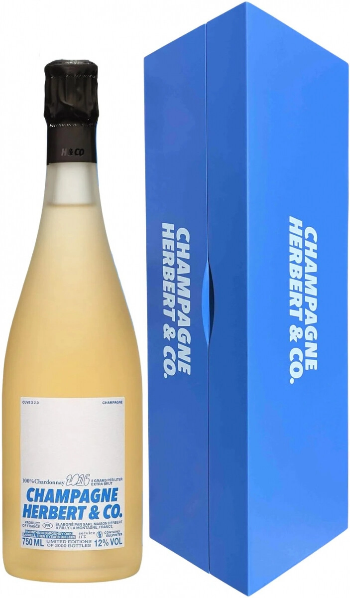 Шампанское Herbert & Co, Cuve X 2.0 Blanc de Blancs Extra Brut, Champagne AOC
