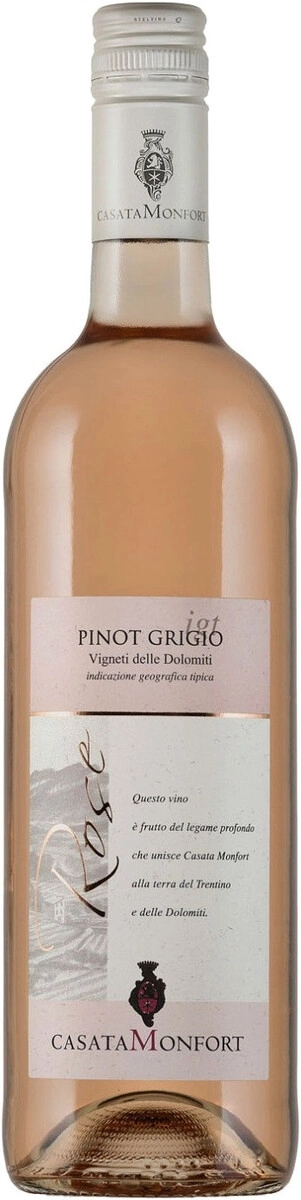 Вино Casata Monfort, Pinot Grigio Rose, Vigneti delle Dolomiti IGT