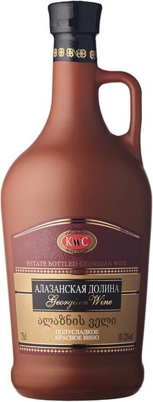Вино KWC, "Sakhli" Alazani Valley Red Semi-Sweet, ceramic jug