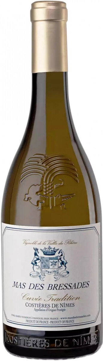 Вино Mas des Bressades, Cuvee Tradition Blanc, Costieres de Nimes AOP