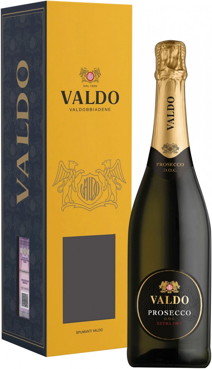 Игристое вино Valdo, Prosecco Extra Dry DOC (Etichetta Nera)