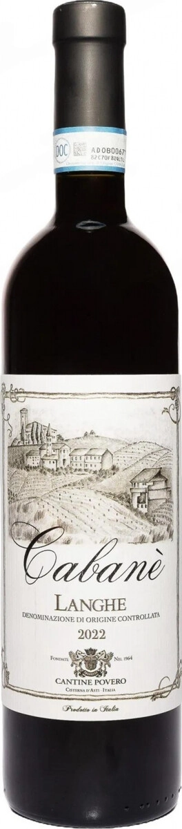 Вино Cantine Povero, Langhe Rosso "Cabane" DOC