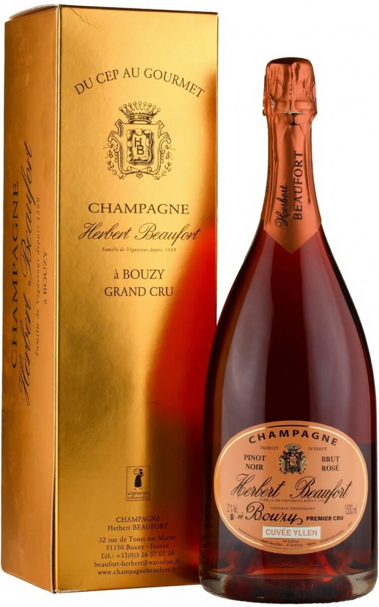 Шампанское Herbert Beaufort, "Cuvee Yllen" Brut Rose, Bouzy Premier Cru