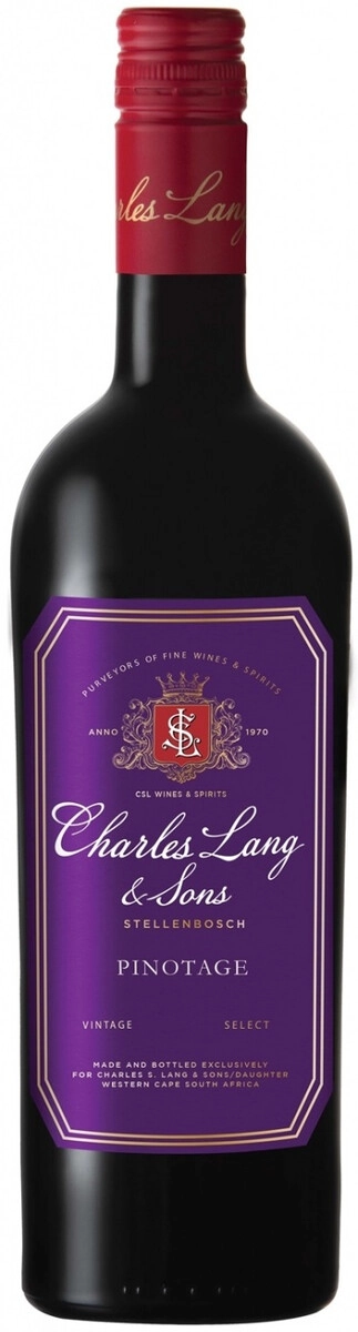 Вино Charles S. Lang & Sons, Pinotage, Western Cape WO