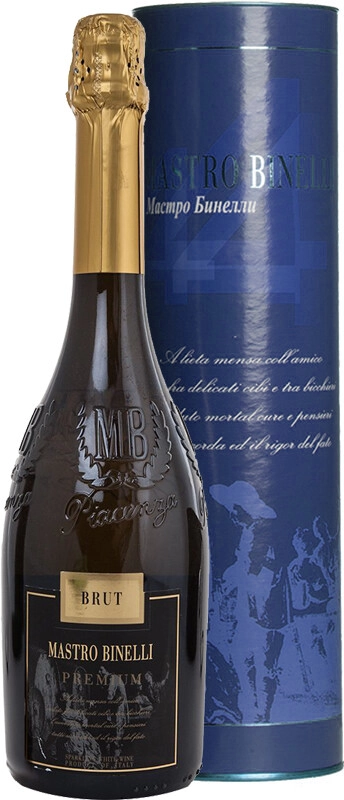 Игристое вино "Mastro Binelli" Brut, in tube
