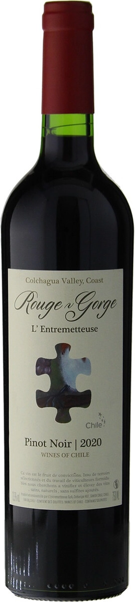 Вино L'Entremetteuse, "Rouge Gorge" Pinot Noir, Colchagua Valley DO