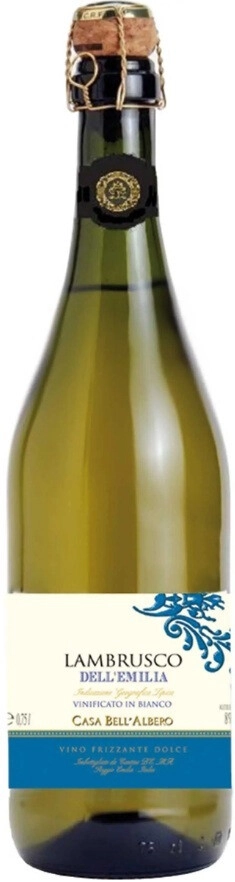 Игристое вино "Casa Bell'Albero" Lambrusco dell'Emilia IGT Bianco Dolce