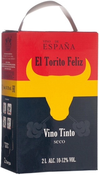 Вино "El Torito Feliz" Tinto Seco, bag-in-box