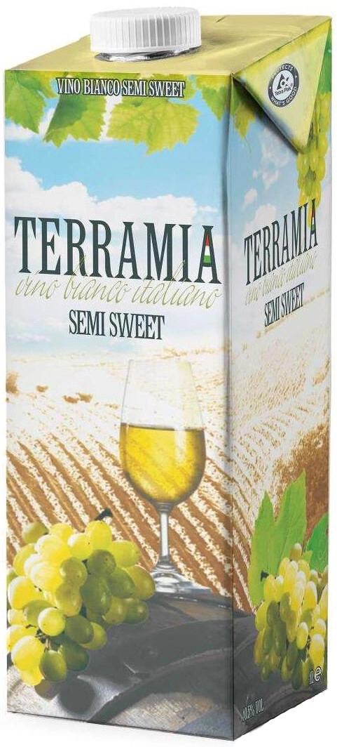 Вино "Terramia" Bianco Semi Sweet, Tetra Pak