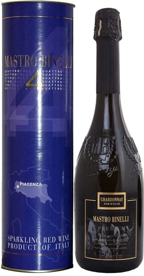 Игристое вино "Mastro Binelli" Premium Chardonnay, in tube