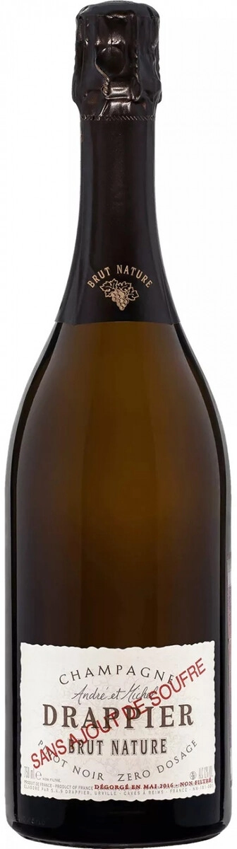 Шампанское Champagne Drappier, Brut Nature Zero Dosage Sans Soufre, Champagne AOC