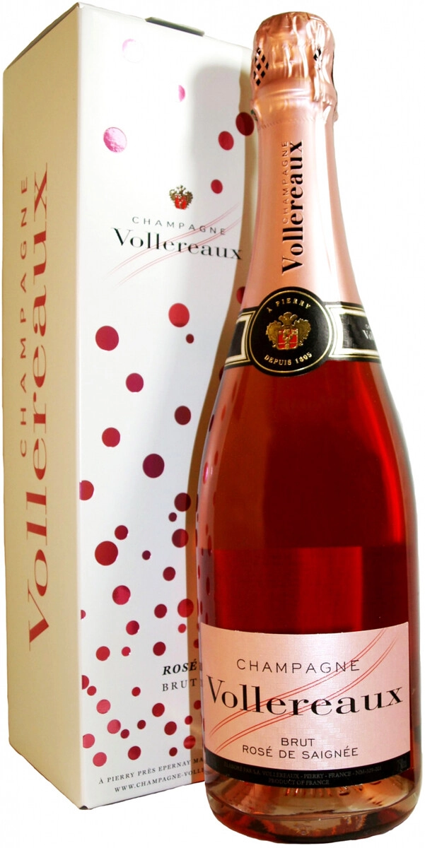 Шампанское Vollereaux, Brut Rose de Saignee, Champagne AOC