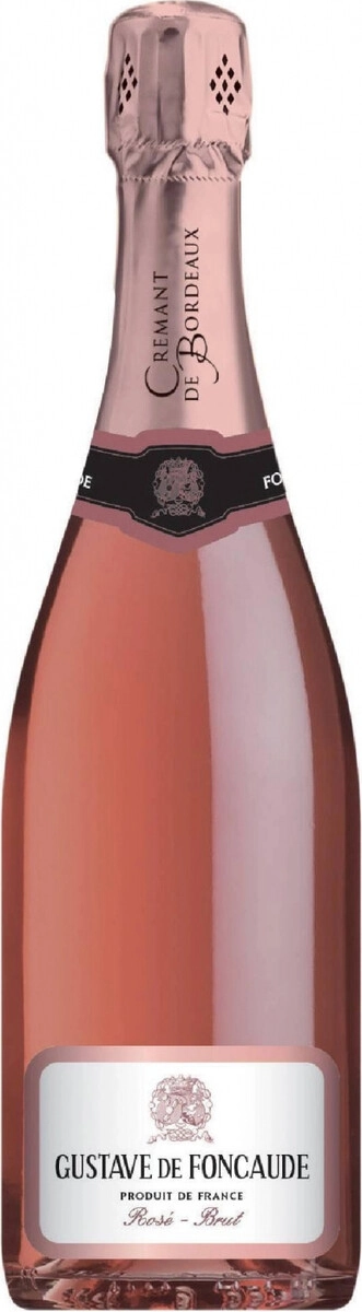 Игристое вино "Gustave de Foncaude" Cremant de Bordeaux AOP Brut Rose