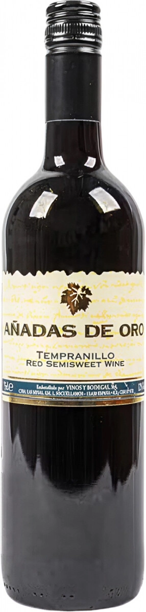 Вино "Anadas de Oro" Tempranillo Semisweet