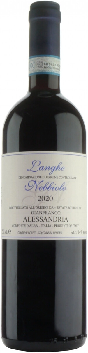 Вино Alessandria Gianfranco, Nebbiolo, Langhe DOC