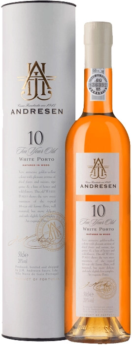Портвейн Andresen, White Port 10 Year Old, in tube