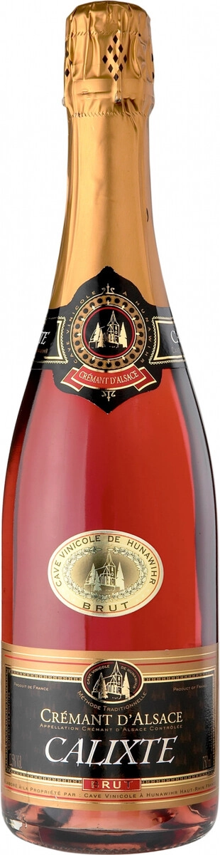 Игристое вино Hunawihr, "Calixte" Brut Rose, Cremant d'Alsace АОC