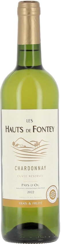 Вино "Les Hauts de Fontey" Cuvee Reservee Chardonnay, Pays d'Oc IGP