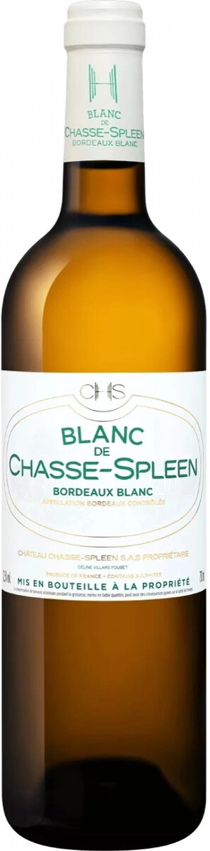 Вино "Blanc de Chasse-Spleen", Bordeaux AOC